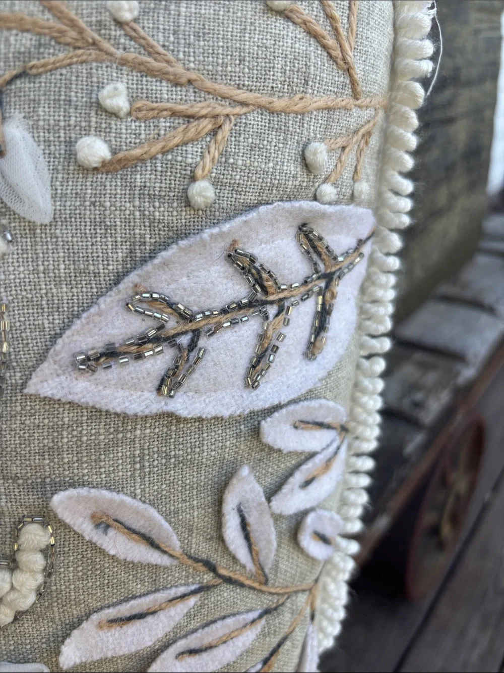 Blessed Embroidered Decorative Pillow